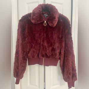 Fur Deep Red Jacket!